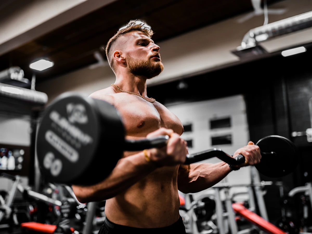 Free weights and strength training equipment at FitCore